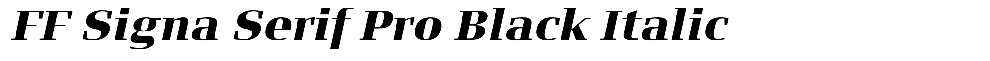 FF Signa Serif Pro Black Italic image